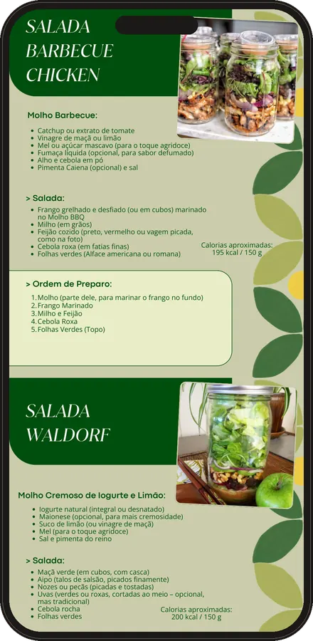 Página real: Salada barbecue — guia Salada no pote + molho