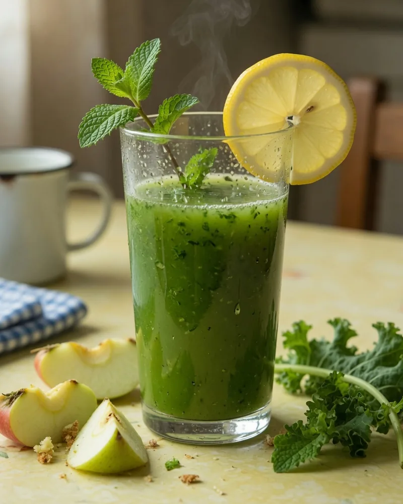 Suco de Maçã Verde com Salsão — foto do prato pronto